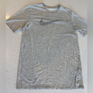 Large Tall Nike Men's Athletic Cut Dri-Fit Crew Neck T-Shirt LT Gray Speckled